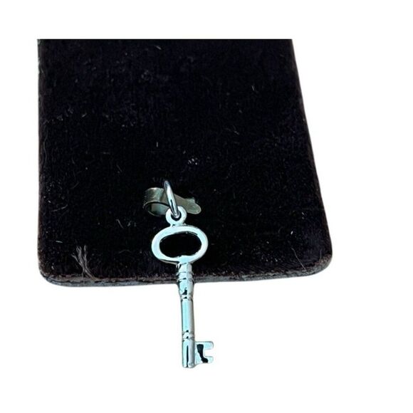 Rhodium Plated Sterling Silver Antique Skeleton Key Charm by Rembrandt - Picture 2 of 4